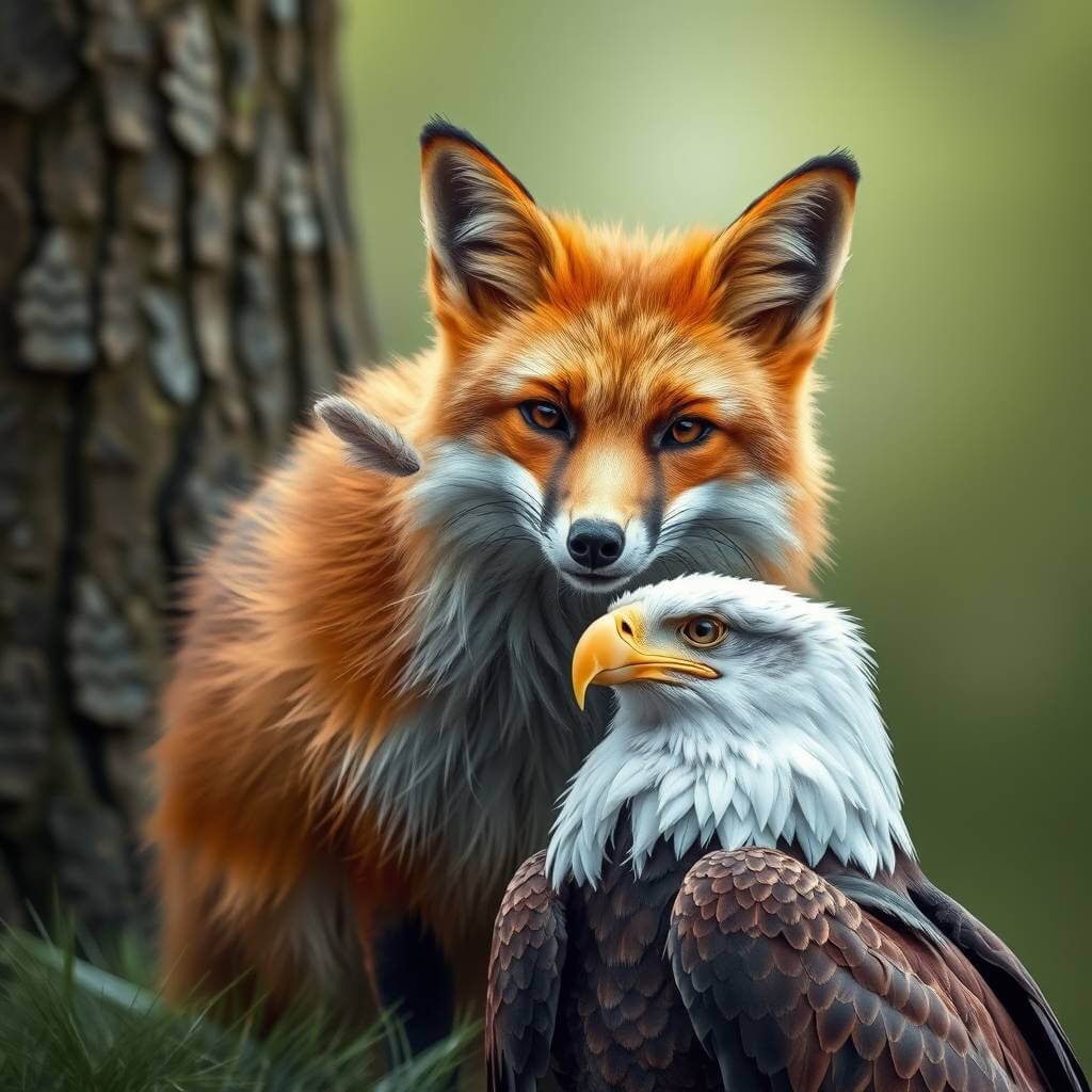 fox and an eagle